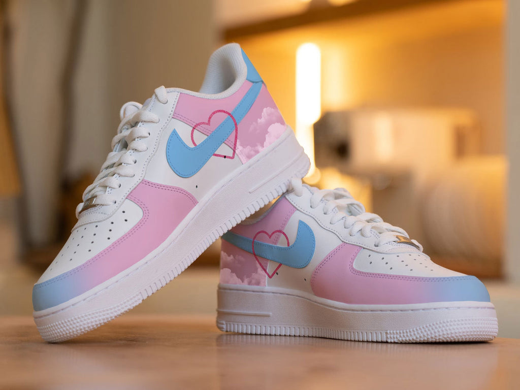 Sweet Summer Pink Couple Custom Air Force 1