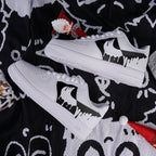 Handpainted Gradient Black White Drip Custom Air Force 1