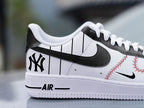 Black Blue White Red Baseball New York Yankees Custom Air Force 1