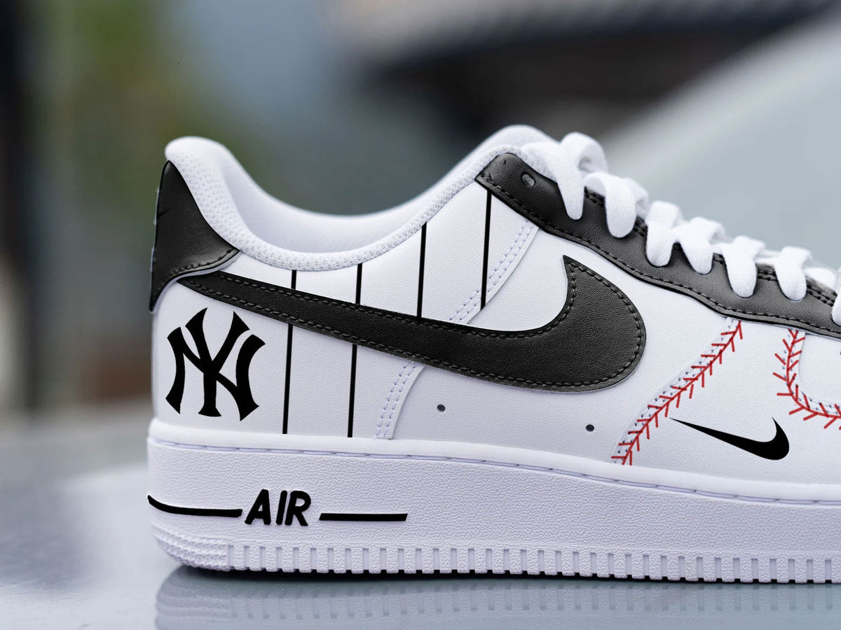 Black Blue White Red Baseball New York Yankees Custom Air Force 1