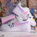Gradient Starry Sky Pink Purple Butterfly Custom Air Force 1