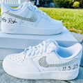 White Silver Crystal Custom Air Force 1