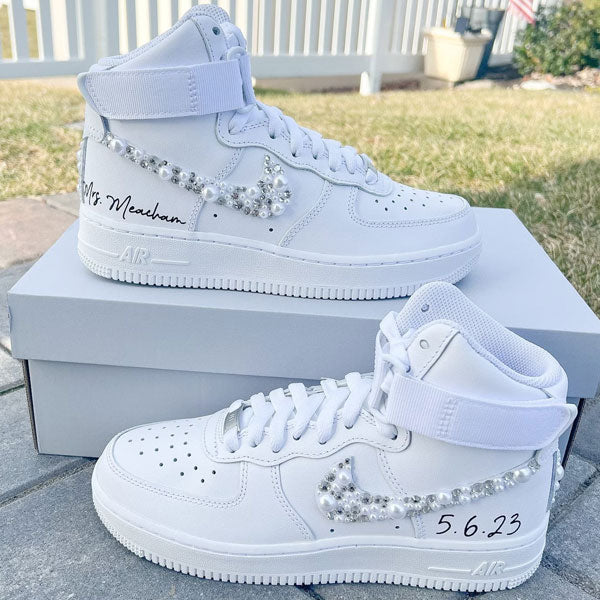 Pearl Crystal High Top Custom Air Force 1