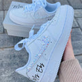 Colorful Crystal Pearl Swoosh Custom Air Force 1