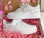 Pearl Ribbon Wedding Gift Custom Air Force 1