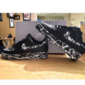 Black White Hand Painted Splash Custom Air Force 1