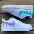 Blue Purple Drip Graffiti Custom Air Force 1