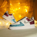 Purple Blue Shiny Graffiti Custom Air Force 1