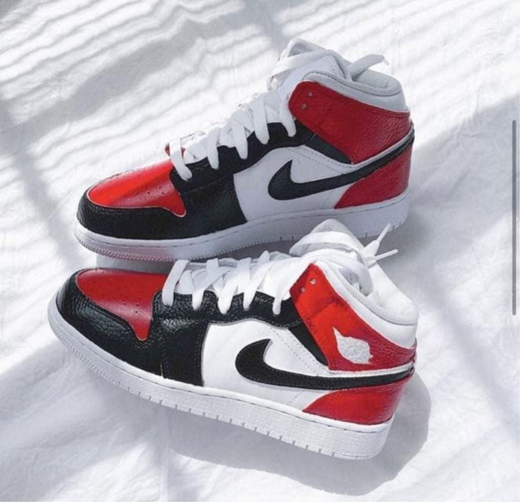 Black Red Custom Air Jordan 1