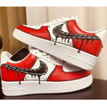 Red Comics Graffiti Drip Swoosh Custom Air Force 1