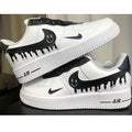 Black Graffiti Drip Swoosh Custom Air Force 1