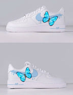Blue Butterfly Graffiti Custom Air Force 1