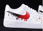 Red Black Drip Graffiti Custom Air Force 1