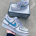 Blue Comics Graffiti Personal Gifts Custom Air Force 1