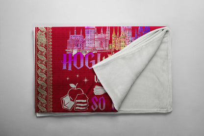 Hogwarts Houses Premium Sheepskin Blanket | Harry Potter - I Save Teach