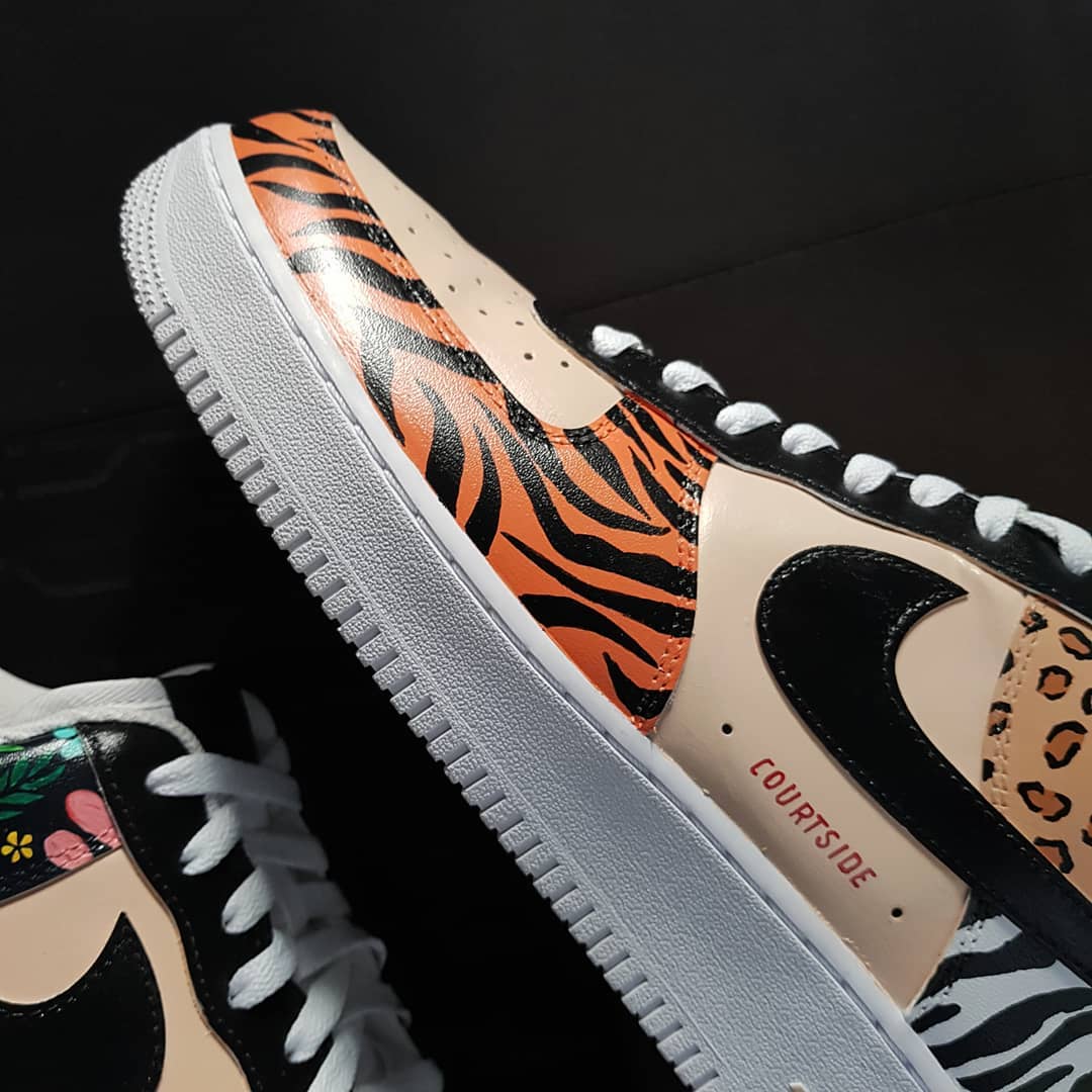 Flower Leopard Pattern Colorful Custom Air Force 1