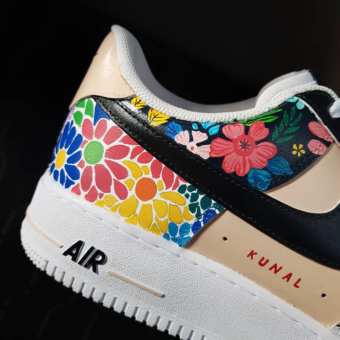 Flower Leopard Pattern Colorful Custom Air Force 1