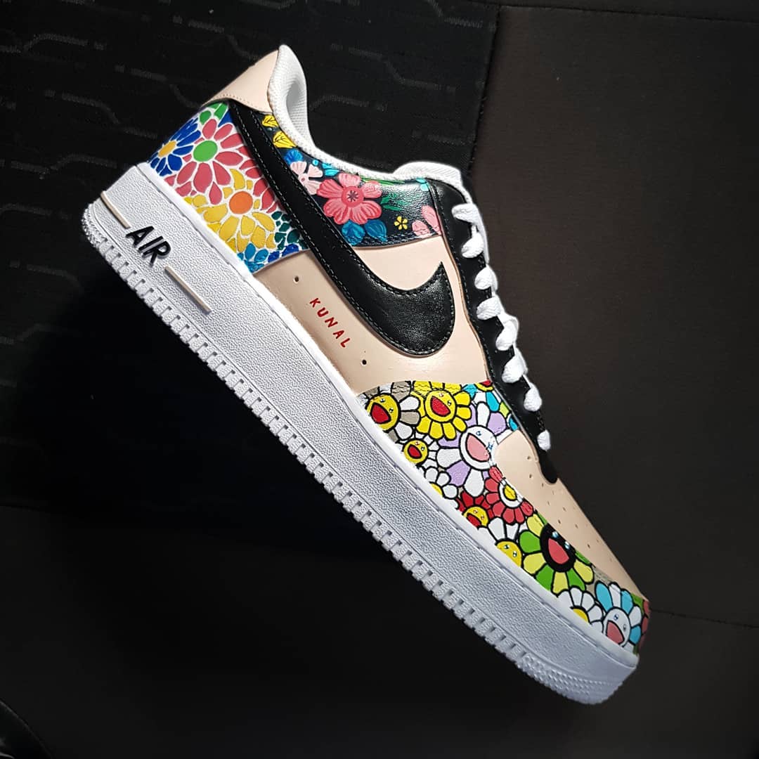 Flower Leopard Pattern Colorful Custom Air Force 1