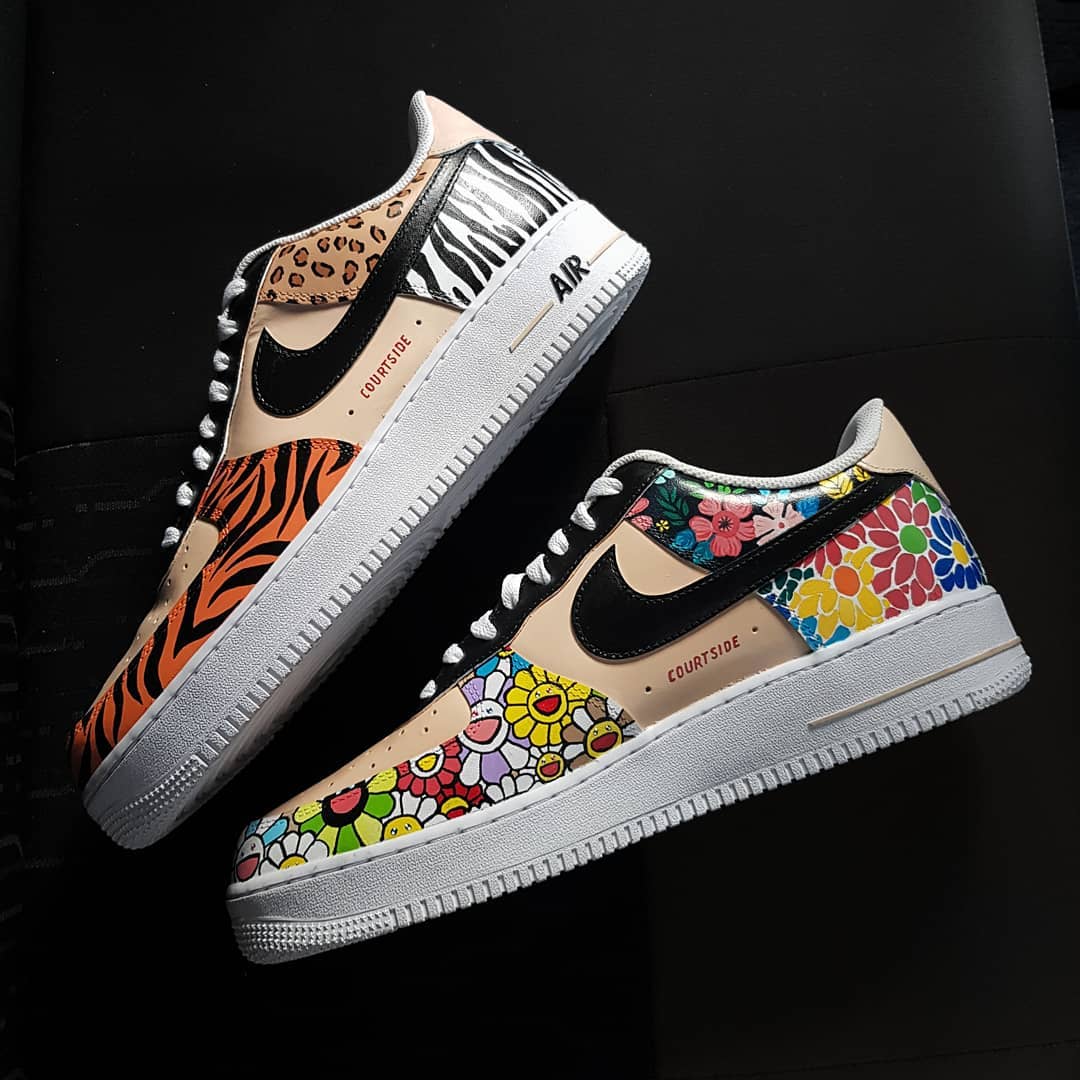 Flower Leopard Pattern Colorful Custom Air Force 1