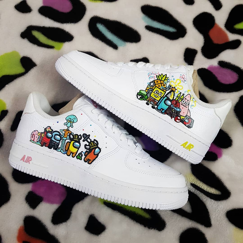 Cartoon Star Sponge Octopus Custom Air Force 1