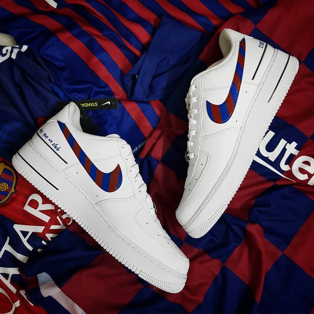 Cartoon Role  Red  Blue Stripe Swoosh Custom Air Force 1