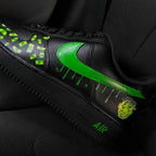 Green Black Money Monster Dripping Swoosh Custom Air Force 1