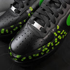 Green Black Money Monster Dripping Swoosh Custom Air Force 1