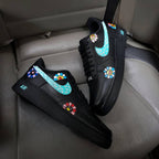 Flower Black Blue Purple Custom Air Force 1