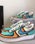 Green Blue Orange Custom Air Force 1