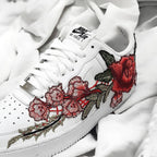 Embroidery Rose Red  Custom Air Force 1