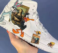 Mona Lisaa Cartoon Dusk Rabbit  Blue Yellow Custom Air Force 1