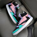 Reverse Swoosh Black Pink Purple Navy Blue Custom Air Jordan 1