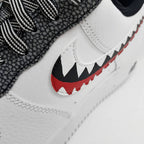 Jagged Black Red Custom Air Force 1