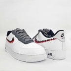 Jagged Black Red Custom Air Force 1
