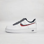 Jagged Black Red Custom Air Force 1