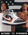 Black White Strip Star Red Sport Star Custom Air Force 1