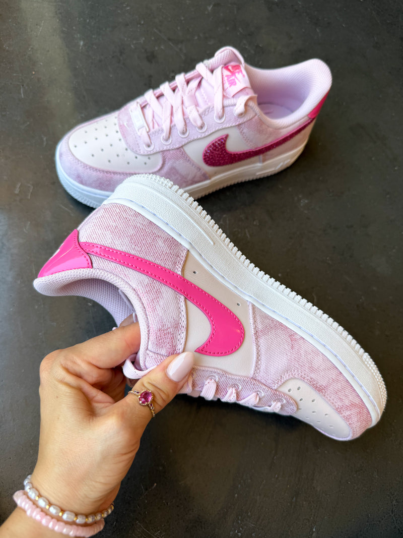 Hand Painted Pink Custom Air Force 1 Sneakers