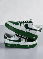 Green Drip Custom Air Force 1 Sneakers