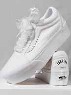 Custom Air Force 1 White Pearl Decor Bridal Custom Sneakers, Personalized Platform Wedding Shoes with Organza Ribbon Laces, Customizable Name & Date Non-slip Bride Wedding Trainers
