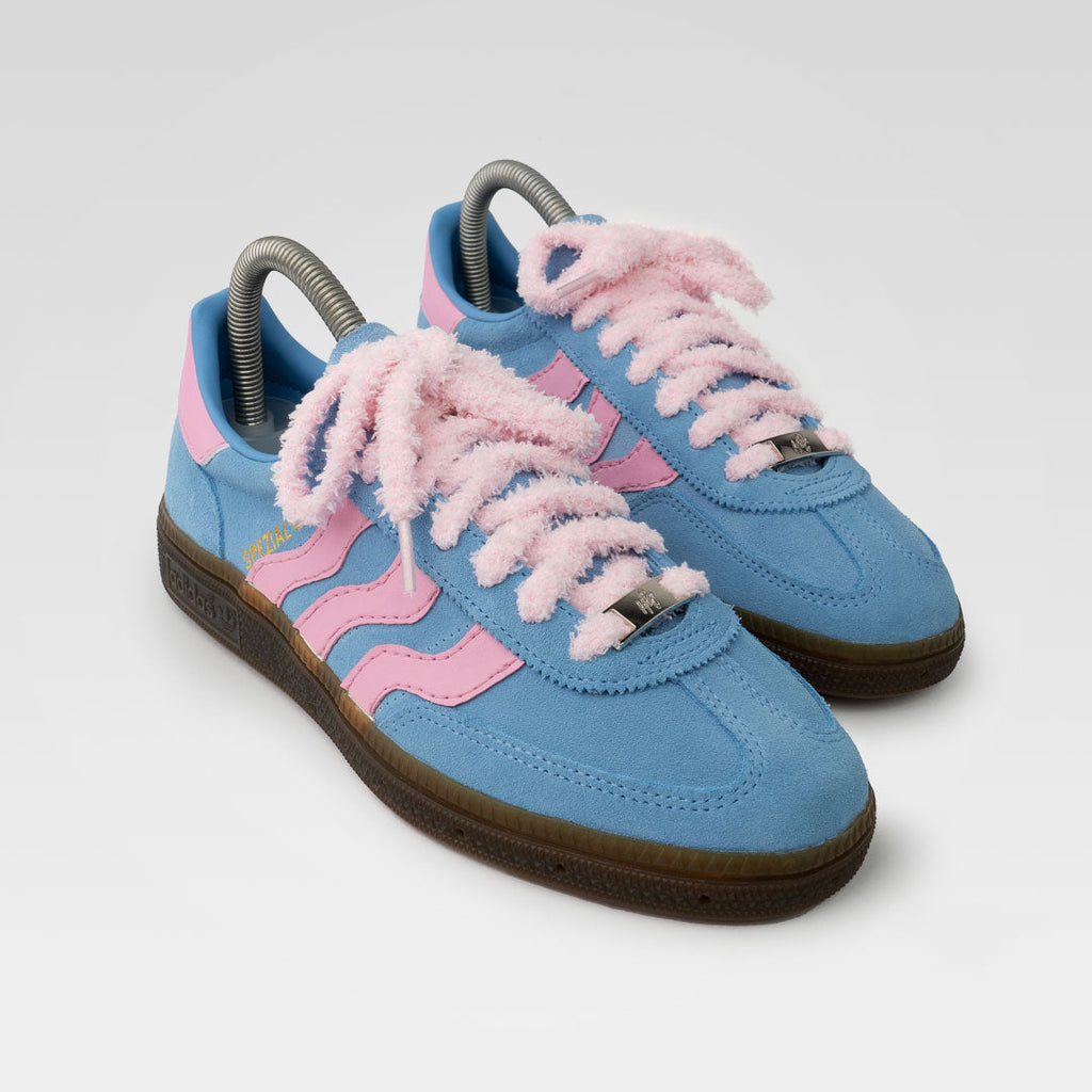 Candy Blue Pink Lace Custom Adidas Samba