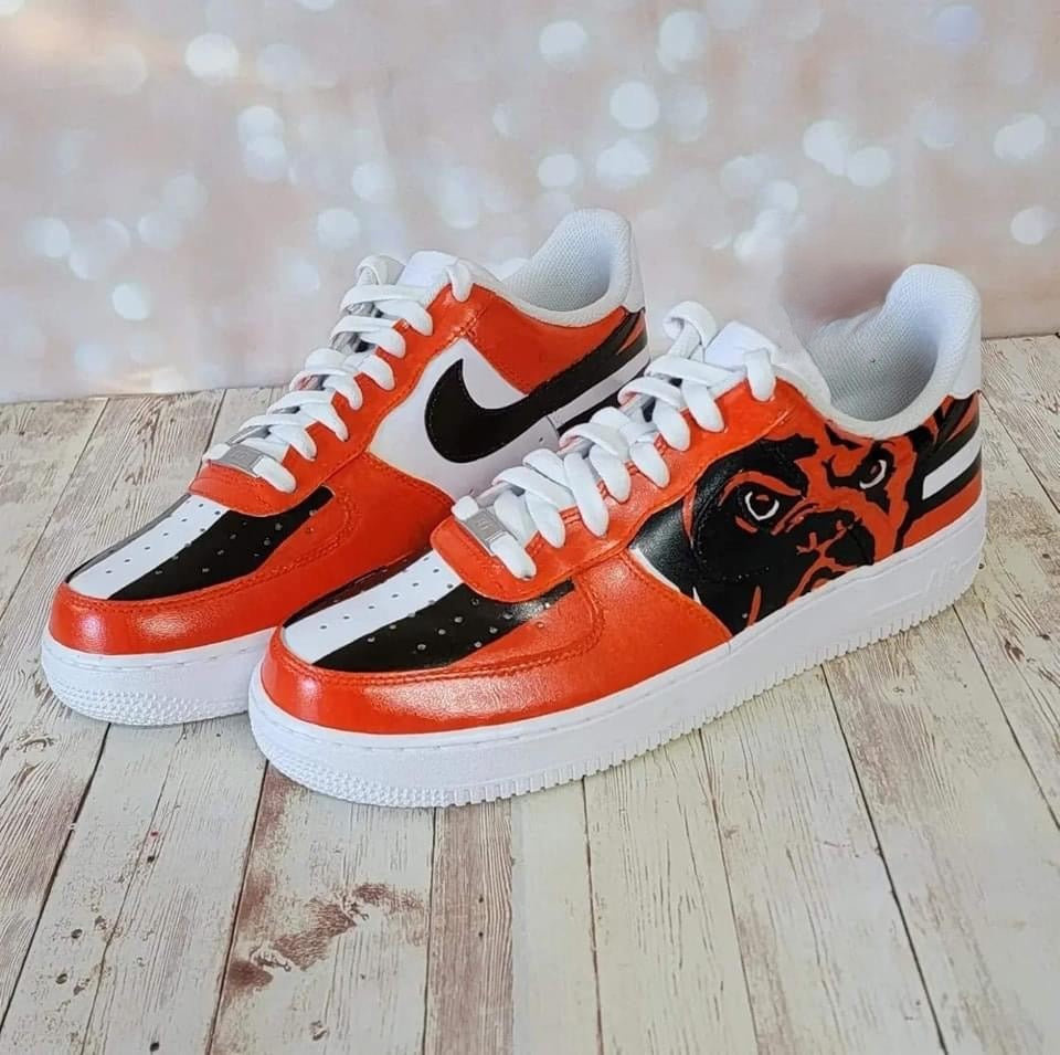 Orange Graffiti Dog Custom Air Force 1