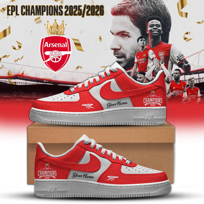 Personalized Hand Painted Arsenal Air Force 1 Sneakers