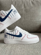 Black Blue White Red Baseball New York Yankees Custom Air Force 1