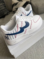 Black Blue White Red Baseball New York Yankees Custom Air Force 1
