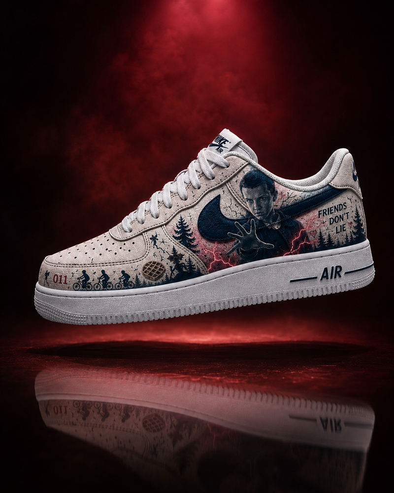 Hand Painted Stranger Things Custom Air Force 1 Sneakers