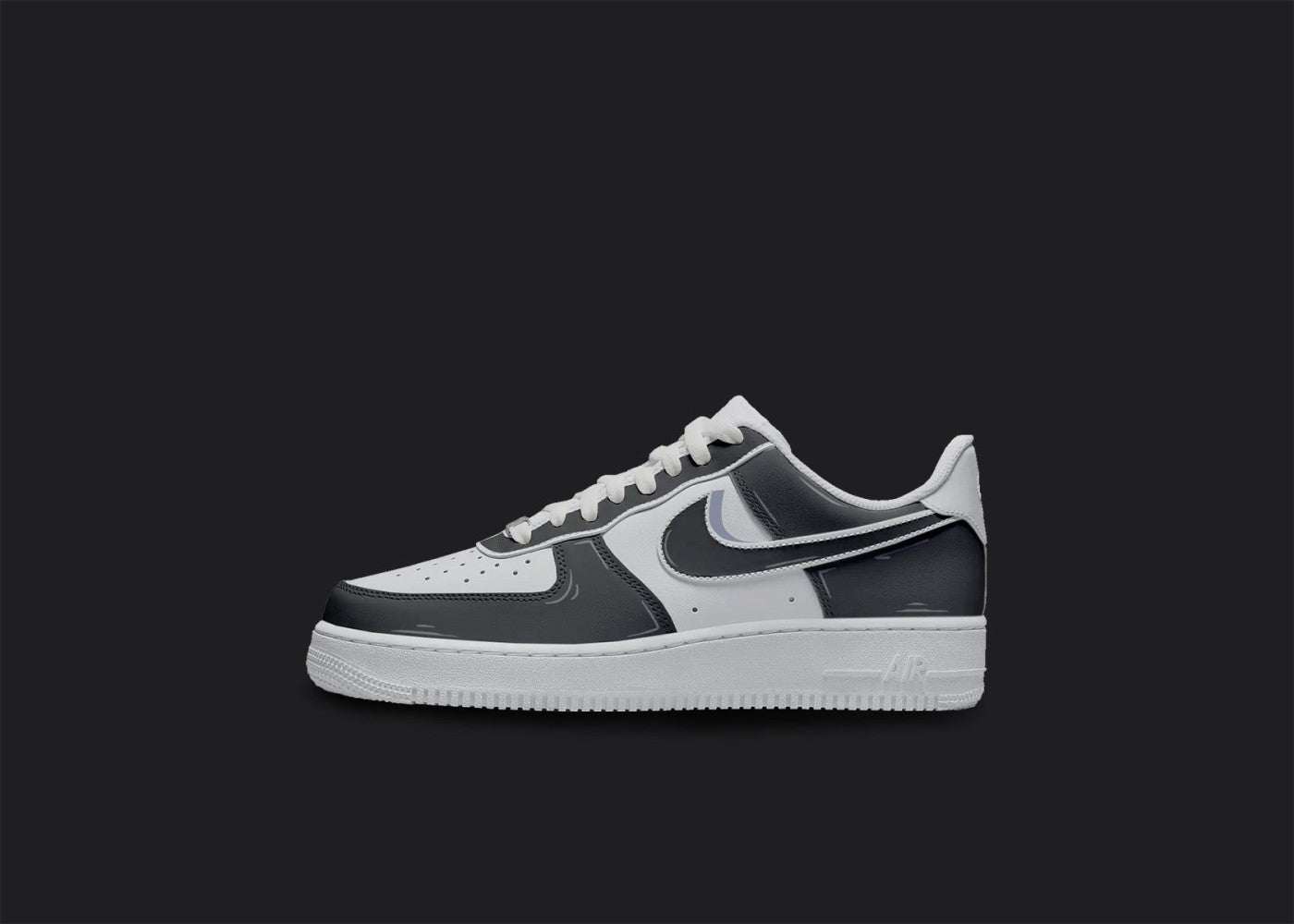 Black White Custom Air Force 1