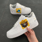 Custom Air Force 1 Blue Yellow Brown Cartoon Bear