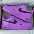 Black Purple Swoosh White Custom Air Force 1