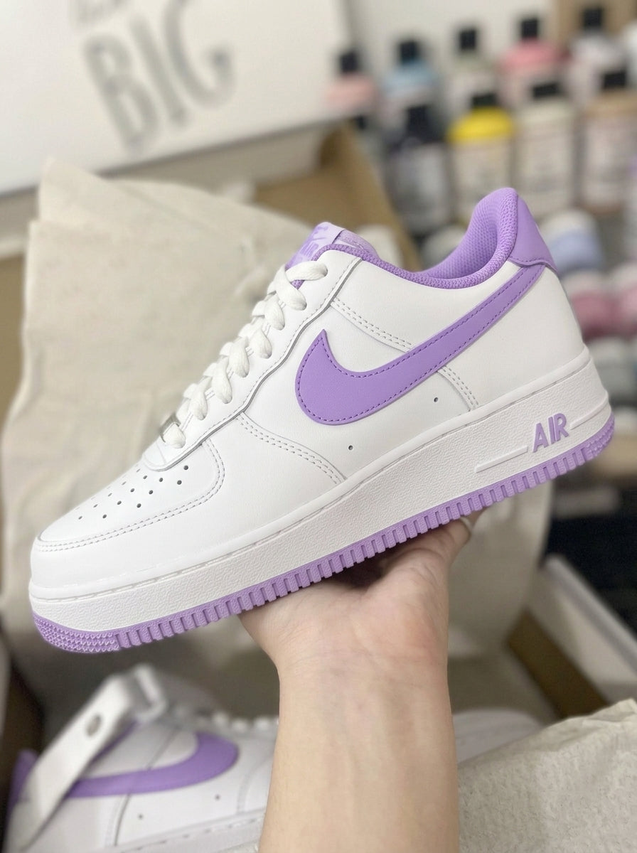 Pale Purple Swoosh White Custom Air Force 1