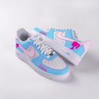 Blue Pink Lady Cartoon Custom Air Force 1